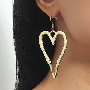 Heart Design Drop Earrings